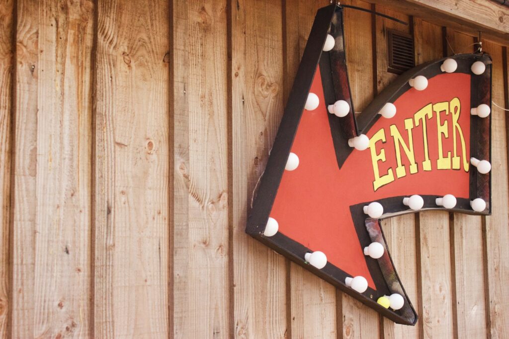 enter arrow showcasing website design company directional traffic.
